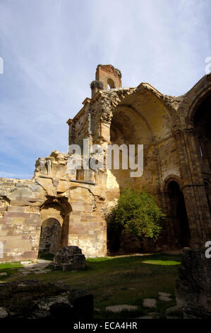 Ruines de Santa Maria de Moreruela, monastère cistercien du 12ème siècle, la province de Zamora, Castille-Leon, Espagne, Europe Banque D'Images