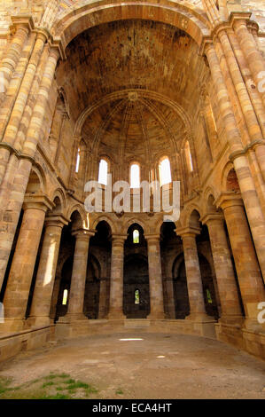 Ruines de Santa Maria de Moreruela, monastère cistercien du 12ème siècle, la province de Zamora, Castille-Leon, Espagne, Europe Banque D'Images