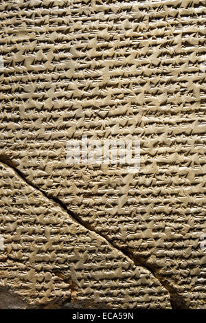 Tablette d'écriture cunéiforme, l'Anadolu Medeniyetleri Müzesi ou Musée des civilisations anatoliennes, Ankara, Turquie Banque D'Images