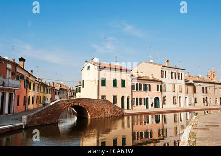 Ponte dei Sisti, Comacchio, Ferrare, Émilie-Romagne, Italie Banque D'Images