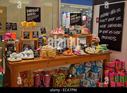 Colorful bathroom products for sale at the LUSH store at the Roosevelt  Field Mall in Garden City, Long Island, New York Stock Photo - Alamy