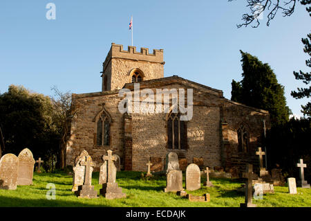 Sainte Marie et Saint Peter's Church, Weedon Lois, Northamptonshire, England, UK Banque D'Images