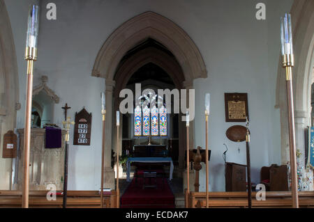 Sainte Marie et Saint Peter's Church, Weedon Lois, Northamptonshire, England, UK Banque D'Images