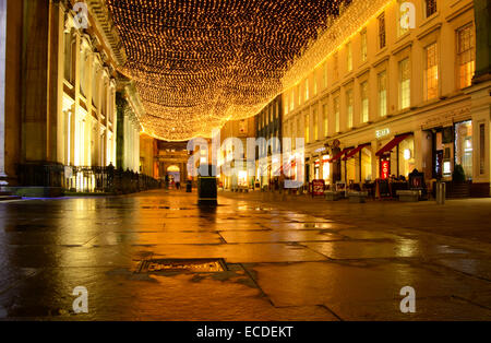 Royal Exchange Square à Glasgow, Écosse la nuit Banque D'Images