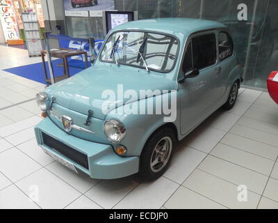 Il Fiat 600 Abarth 850 TC, un beau millésime voiture produite en Italie en 1965 par Fiat avec le moteur et la carrosserie develobed par Ab Banque D'Images