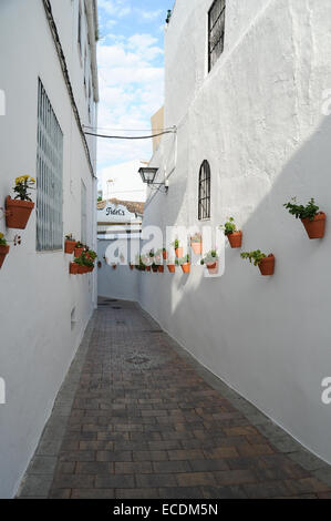 Rue de Benalmadena Pueblo, Andalousie, Espagne Banque D'Images