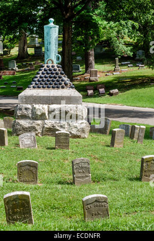 Springfield Illinois,cimetière Oak Ridge,tombes de la guerre civile,pierres tombales,mémorial,militaire,IL140903040 Banque D'Images