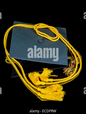 Avec graduation cap tassels jaune Banque D'Images