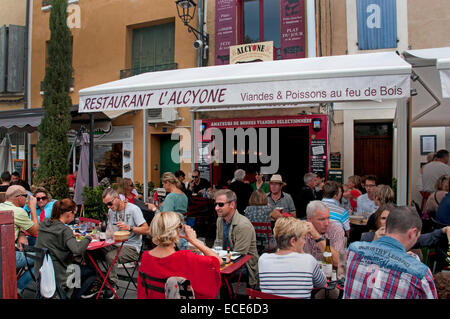 L'Isle sur la Sorgue marché antique français sur les rives de la rivière Sorgue Vaucluse provence france ( European capital antiquités ) Banque D'Images