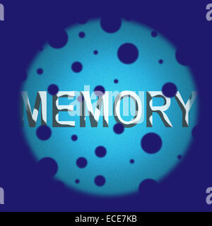 Concept de perte de mémoire – déclin cognitif et fonction cérébrale représentant la perte de mémoire, la fonction cognitive et les conditions liées au cerveau Banque D'Images
