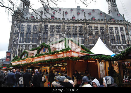 Marché de Noel à Aix-la-Chapelle, Allemagne Banque D'Images