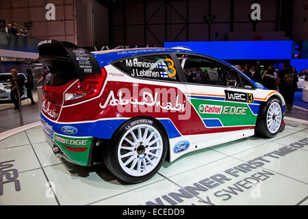 Genève - le 8 mars : la Ford Fiesta WRC sur l'affichage à la 81e, Geneva Palexpo Salon International de l'automobile le 8 mars 2011 à Genève ; Banque D'Images