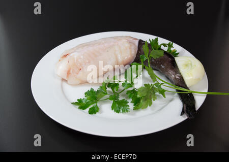 Poisson frais baudroie européenne Banque D'Images