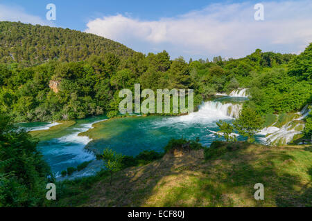 Le Parc National de Krka Kroatien Wasserfall, Parc des chutes de Krka en Croatie Banque D'Images