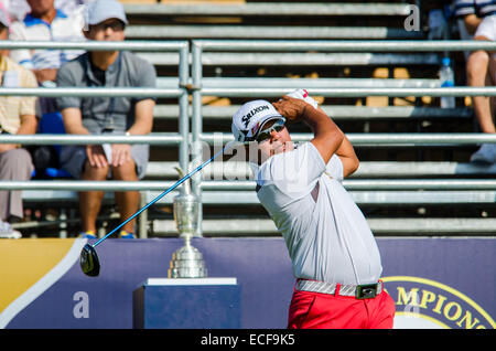 Chonburi, Thaïlande. 13 Décembre, 2014. Prayad Marksaeng joueur de Thaïlande En Thaïlande Golf Championship 2014 (tournoi de golf professionnel sur le Tour asiatique) à Amata Spring Country Club le 13 décembre 2014 à Chonburi, Thaïlande. Credit : Chatchai Somwat/Alamy Live News Banque D'Images