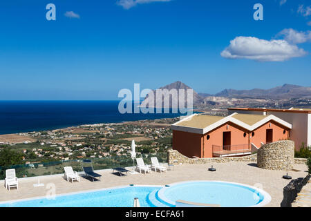 Vue sur San Vito lo Capo Banque D'Images