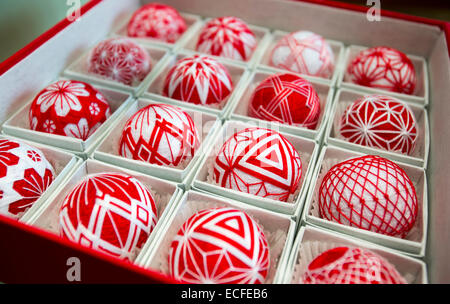 Balles Temari sont une forme d'art populaire qui est originaire de Chine et a été introduit au Japon vers le viie siècle après J.-C. Temari' signifie ' Banque D'Images