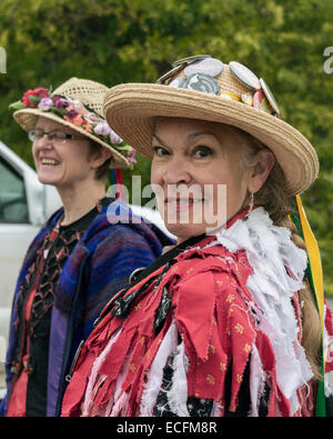 Morris Dancers # 3 à la fête de la pomme, Vancouver, British Columbia, Canada Banque D'Images