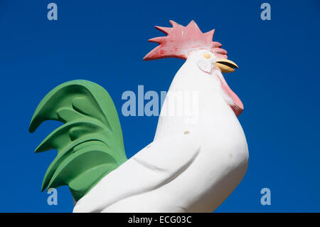 Statue de poulet, Manila, Californie Banque D'Images