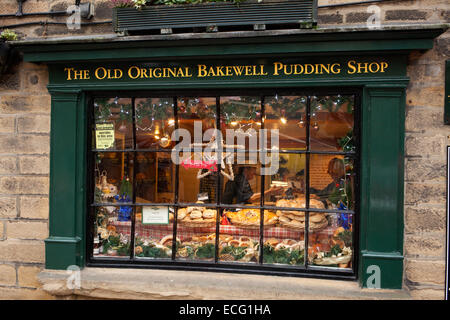 L'ancien Bakewell Pudding Shop original de Bakewell, Derbyshire, Angleterre, Royaume-Uni Banque D'Images