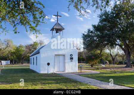 Historique La Chapelle de la Lomita près de Mission, Texas, USA. Banque D'Images