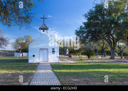 Historique La Chapelle de la Lomita près de Mission, Texas, USA. Banque D'Images