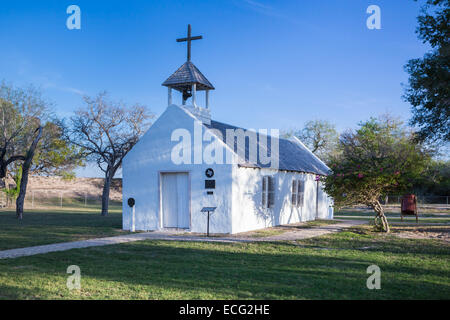 Historique La Chapelle de la Lomita près de Mission, Texas, USA. Banque D'Images