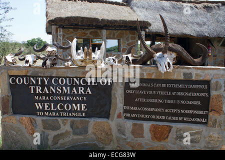 Bienvenue sur le triangle de Mara Banque D'Images