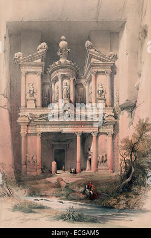 Petra, Jordanie, 1839 Banque D'Images