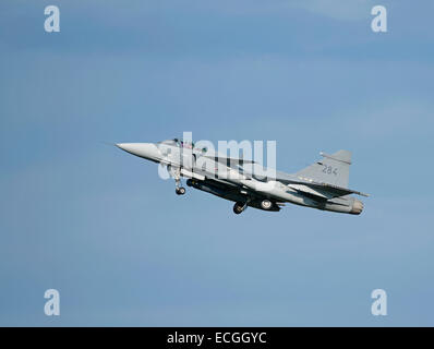 Saab Gripen suédois n° 284 sur l'exercice à RAF Lossiemouth en Écosse. 9346 SCO. Banque D'Images