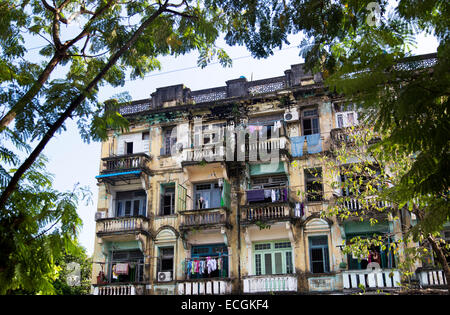 Établissement à Yangon, Myanmar, en Asie du sud-est Banque D'Images