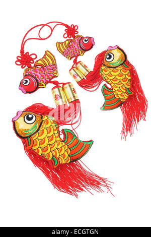 Le Nouvel An chinois poisson propice - Surplus abondants ornements Banque D'Images