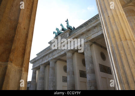 Porte de Brandebourg Berlin Allemagne Europe Banque D'Images