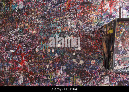 Grafittis près de la maison de Juliette Banque D'Images