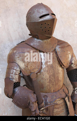 L'armure de chevalier au château de Runkelstein Banque D'Images