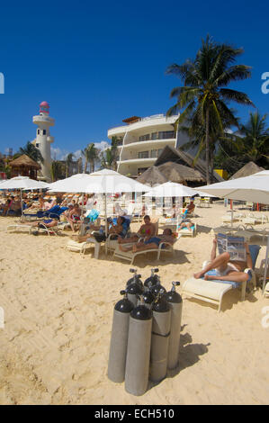 Plage de Playa del Carmen, Quintana Roo, Riviera Maya, état, péninsule du Yucatan, Mexique Banque D'Images