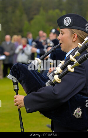 La Fanfare de Grampian au château de Balmoral, Aberdeenshire, Ecosse, Royaume-Uni, Europe Banque D'Images