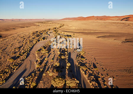 Namib, vue aérienne, Namib-Naukluft National Park, Namibie Banque D'Images