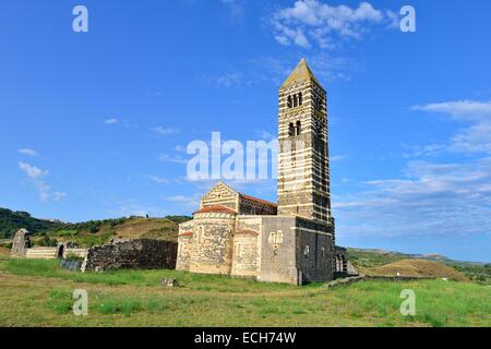 Basilica di Saccargia, établissement Santissima Trinità di Saccargia, église abbatiale du monastère des Camaldules détruit, près de Cossoine Banque D'Images