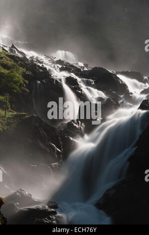 Låttefossen Cascade, Norvège Banque D'Images