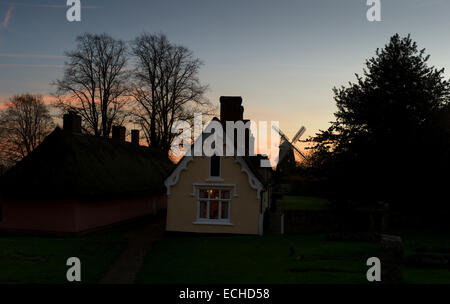 Thaxted John Webb, le moulin de Thaxted, Essex, Angleterre. Déc 2014 Banque D'Images