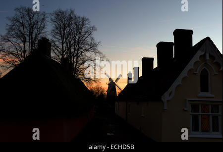 Thaxted John Webb, le moulin de Thaxted, Essex, Angleterre. Déc 2014 Banque D'Images