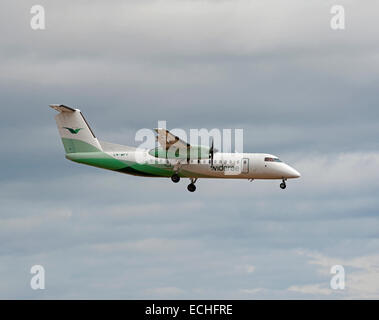 L'avion pour traverser la mer du Nord de la Norvège à l'est d'Aberdeen Dyce ce Bombardier DHC-8-311Dash 8 Q Dash 8. 9365 SCO Banque D'Images