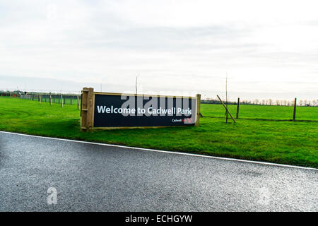 Signe de Cadwell Park race track conseil bienvenue Lincolnshire Banque D'Images