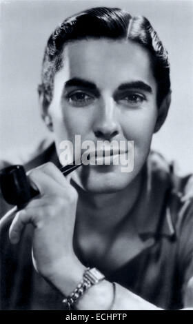 Tyrone Power à partir d'une carte 1930 Ross Verlag Banque D'Images