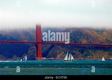Golden Gate Bridge sur la baie de San Francisco, Californie, USA Banque D'Images