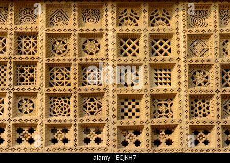 L'Inde, Rajasthan, Jaisalmer environs, Lodruva, Jain temple de Parshvanath (11-17th C) Banque D'Images