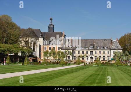 France, Somme, Argoules, l'Abbaye de Valloires et ses jardins Banque D'Images