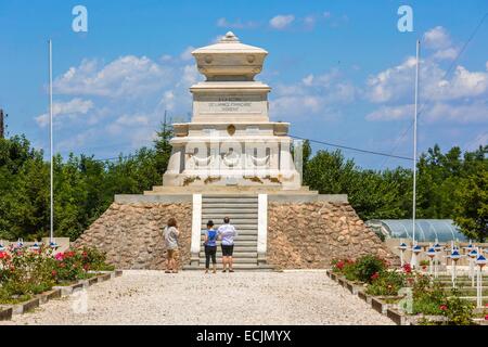 République de Macédoine, Skopje, le cimetière français, construit en 1923 et compte plus de 6200 tombes de soldats français de l'Est avant de la guerre 1914-1920 Banque D'Images