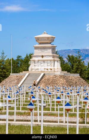 République de Macédoine, Skopje, le cimetière français, construit en 1923 et compte plus de 6200 tombes de soldats français de l'Est avant de la guerre 1914-1922 Banque D'Images